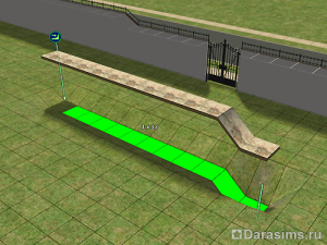 Изогнутый забор-стена в Симс 2