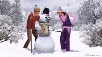 Зима и снеговики в The Sims 3 Seasons