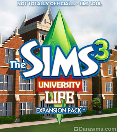 Реконструкция логотипа «The Sims 3 Университетская жизнь»