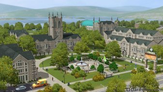 Университетский городок в «The Sims 3 University Life»