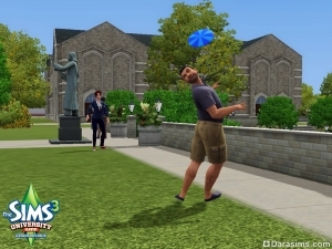 Фрисби в «The Sims 3 Студенческая жизнь»