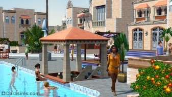 Бар в бассейне в «The Sims 3 Island Paradise»