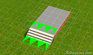 Как добавить под лестницей скос стены в Симс 3