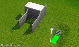 Как добавить под лестницей скос стены в Симс 3