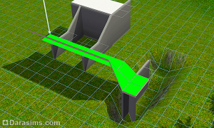 Как добавить под лестницей скос стены в Симс 3