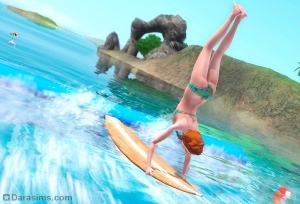 Волновая установка «Солнце, серфинг и вода» в The Sims 3 Store