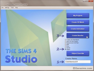 Перекраска игровых объектов при помощи программы Sims 4 Studio