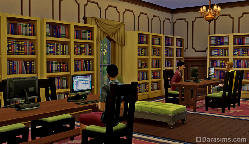 Игры без библиотеки. SIMS 4 Library. Библиотека симс 4 планировка. Интерьер общественной библиотеки. Игры в библиотеке.