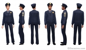 Форма полицейского на 1—4 уровнях карьеры