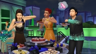 Фуршет в The Sims 4 Luxury Party Stuff Pack