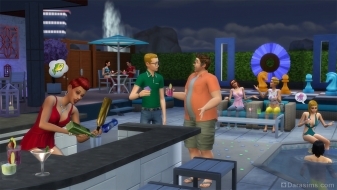 Бар у бассейна в The Sims 4 Perfect Patio