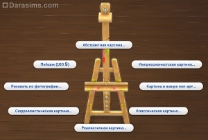 Мольберт в Симс 4