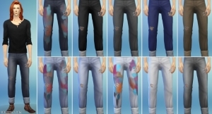 подвернутые джинсы