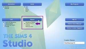 Создание проекта в Sims 4 Studio