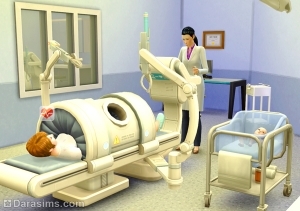 Принять роды в карьере врача Sims 4