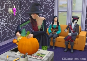 жуткая вечеринка в sims 4 spooky stuff