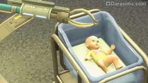 Младенец после операции приема родов в Симс 4