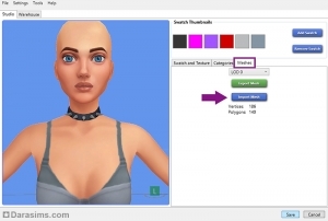 Импорт меша в Sims 4 Studio