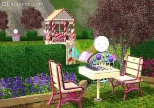 Общественный лот в Sims 3 sweet treats