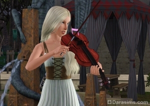 игра на скрипке в sims 3 the store