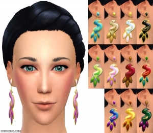 женские серьги в Sims 4