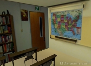 Карта на стене школы