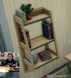 новая книжная полка в The Sims 4
