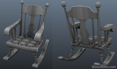 модель кресла-качалки для каталога Симс 4 Нарядные нитки