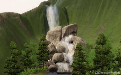 Водопад в Мунлайт Фолс в The Sims 3 Supernatural