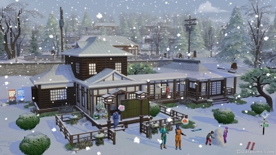 Дом в японском стиле в The Sims 4 Снежные просторы
