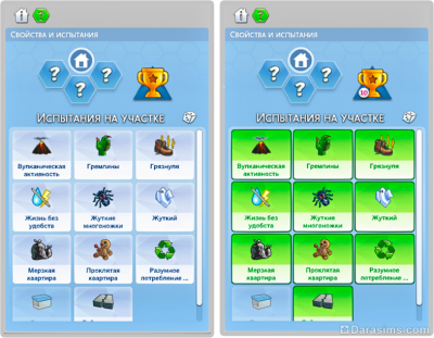 Свойства и Испытания — черты характера квартир и домов в The Sims 4 и дополнениях