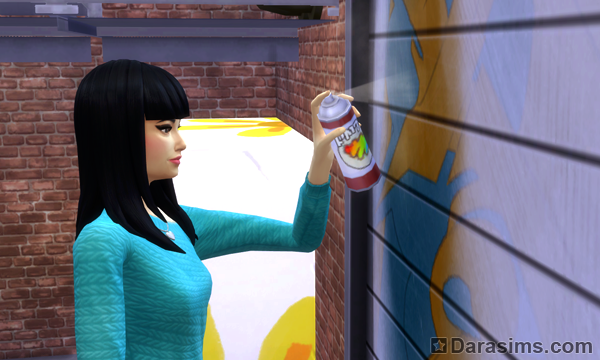 Граффити и роспись стен в дополнении Sims 4 Жизнь в городе