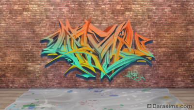 Роспись в стиле граффити в Симс 4 Жизнь в городе