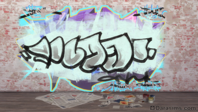 Испорченная роспись в стиле Граффити в Симс 4 Жизнь в городе