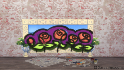 Испорченная роспись в стиле Оптическая иллюзия в Симс 4 Жизнь в городе