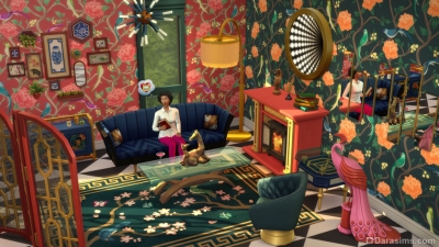 Интерьер в стиле шинуазри в The Sims 4: Максимализм в интерьере