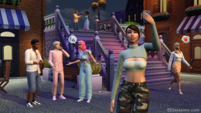 Вечер в городе в The Sims 4: Полуночный шик
